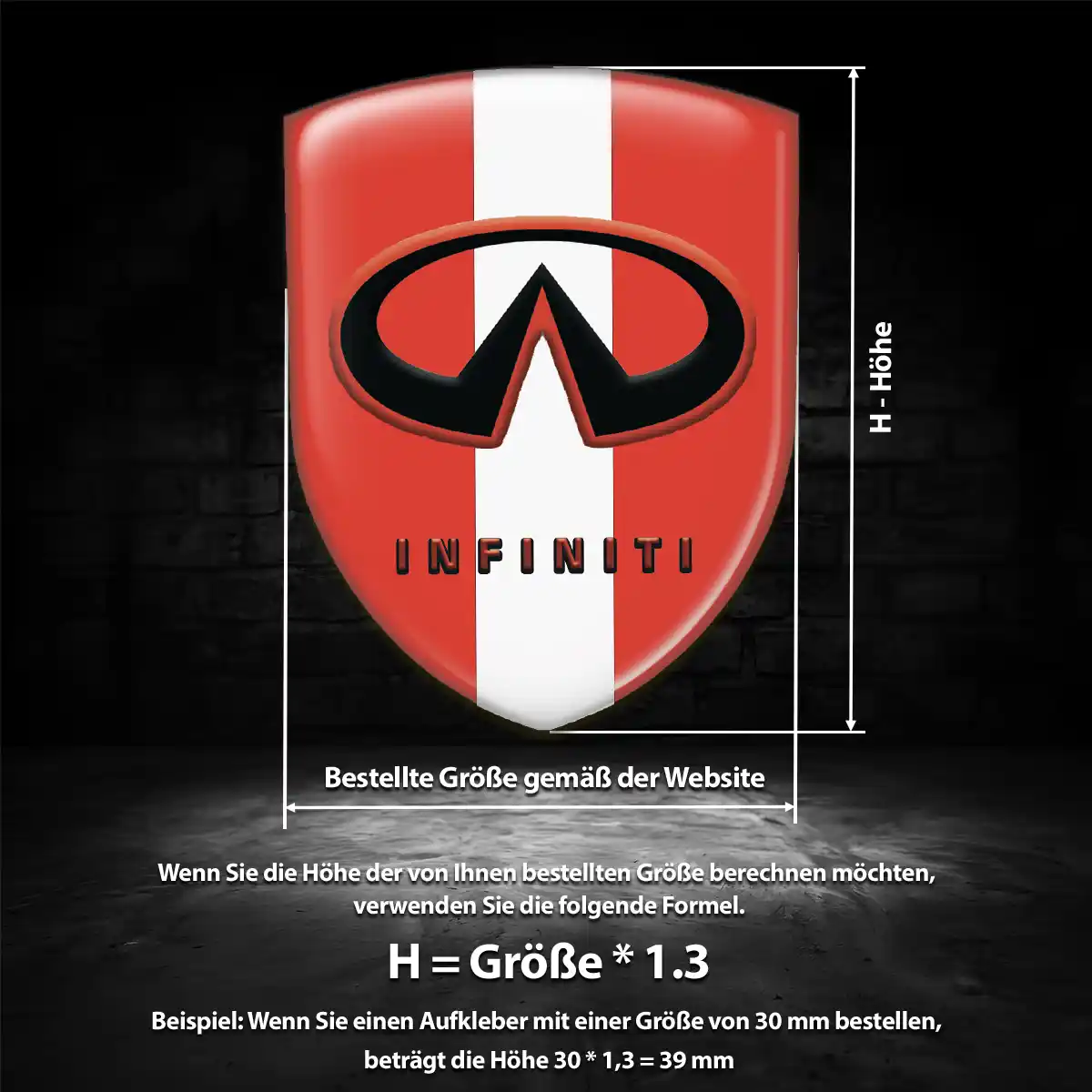 Infiniti Emblem Aufkleber Anspruchsvolles Design