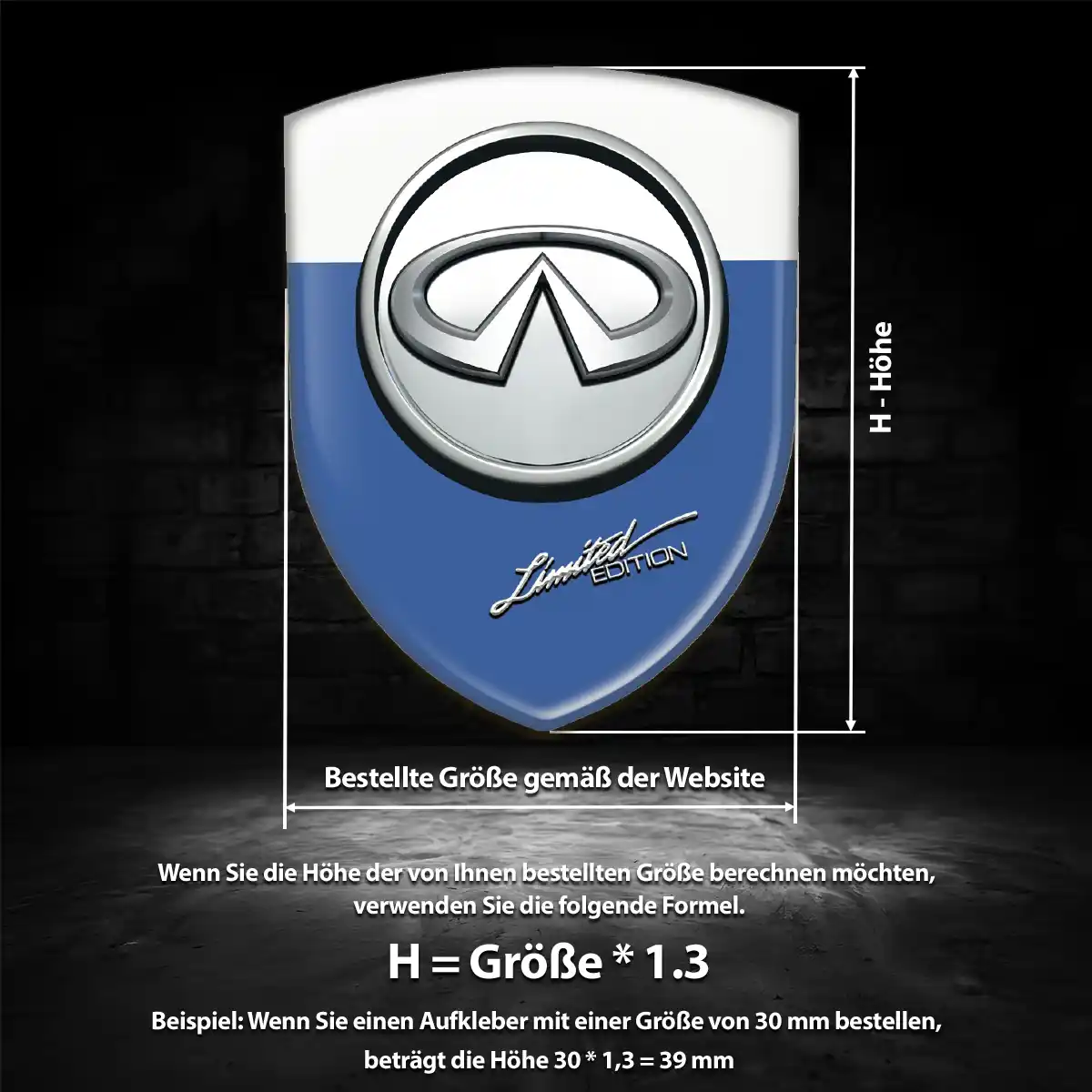 Infiniti Emblem Aufkleber Ausdrucksstarkes Design