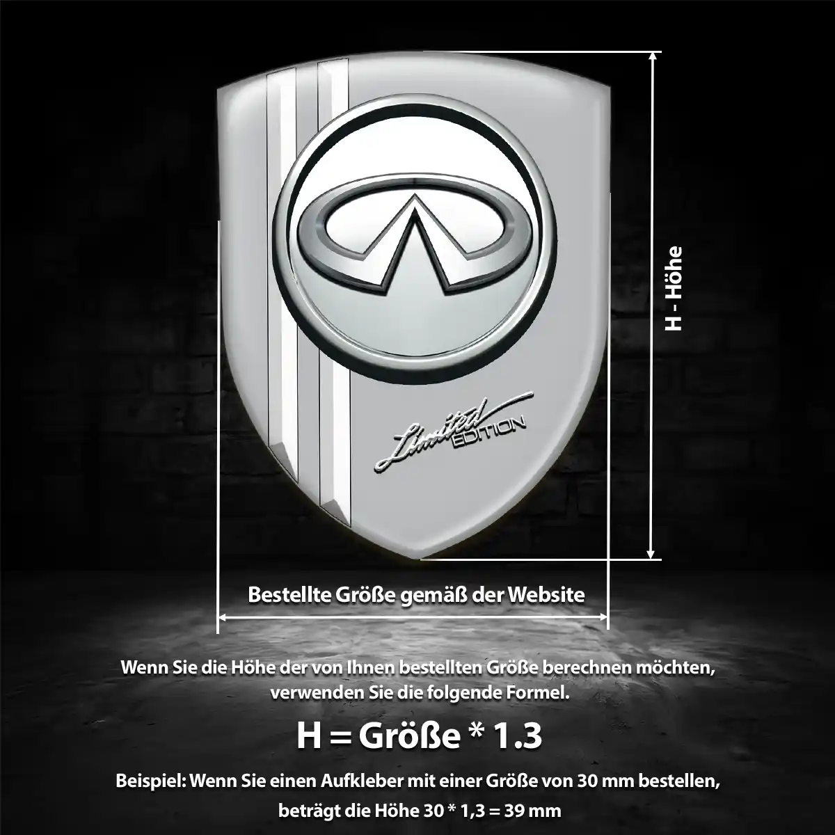 Infiniti Emblem Aufkleber Auto Anspruchsvolles Design