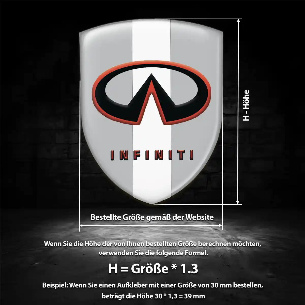 Infiniti Emblem Aufkleber Auto Erstklassige Qualität