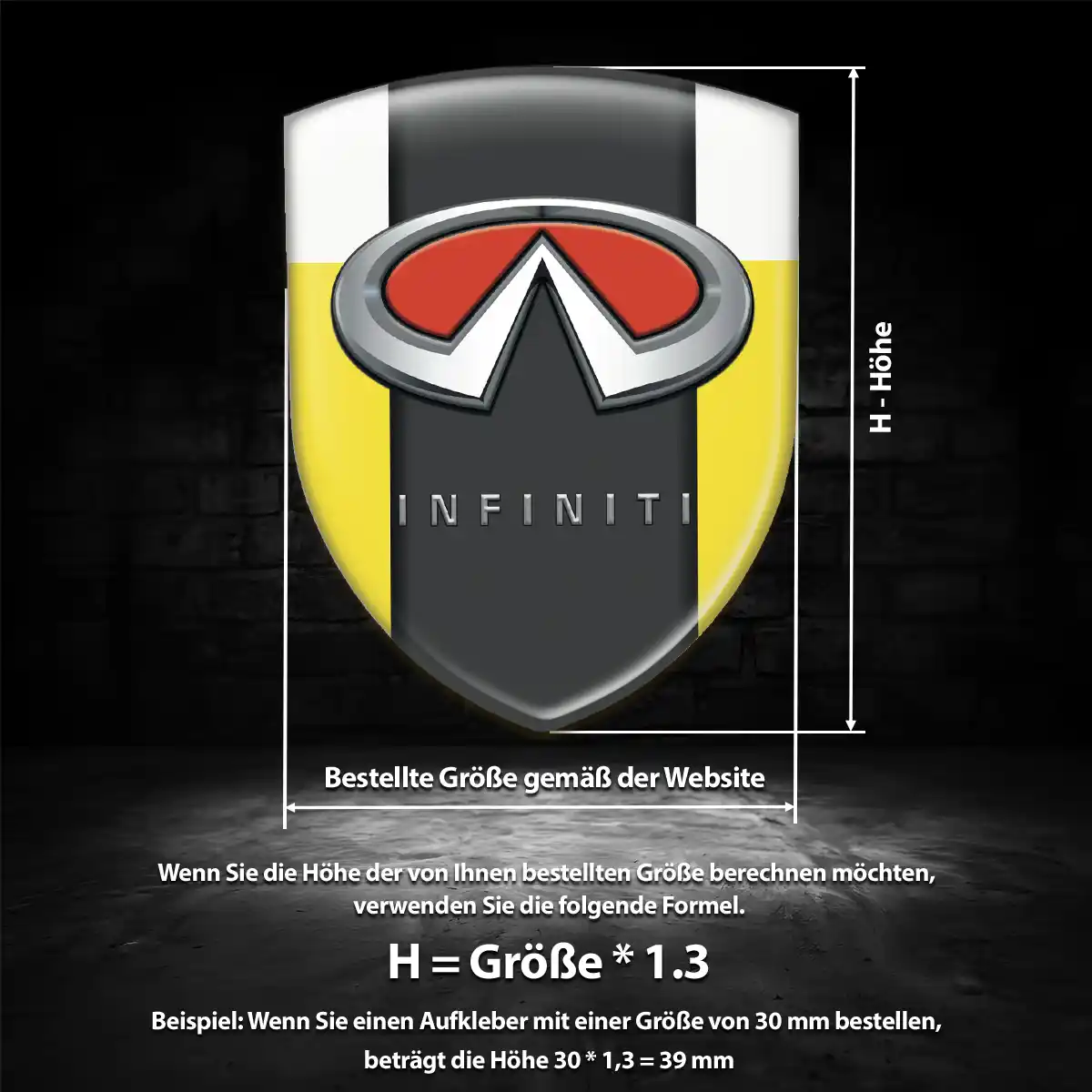 Infiniti Emblem Aufkleber Auto Hochwertiges Harz