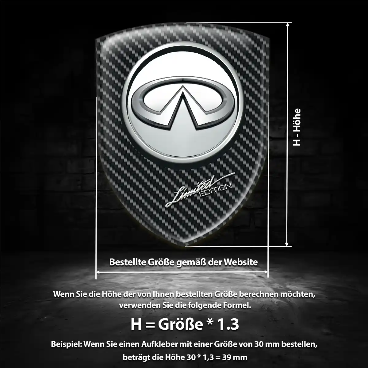 Infiniti Emblem Aufkleber Auto Hohe Qualität