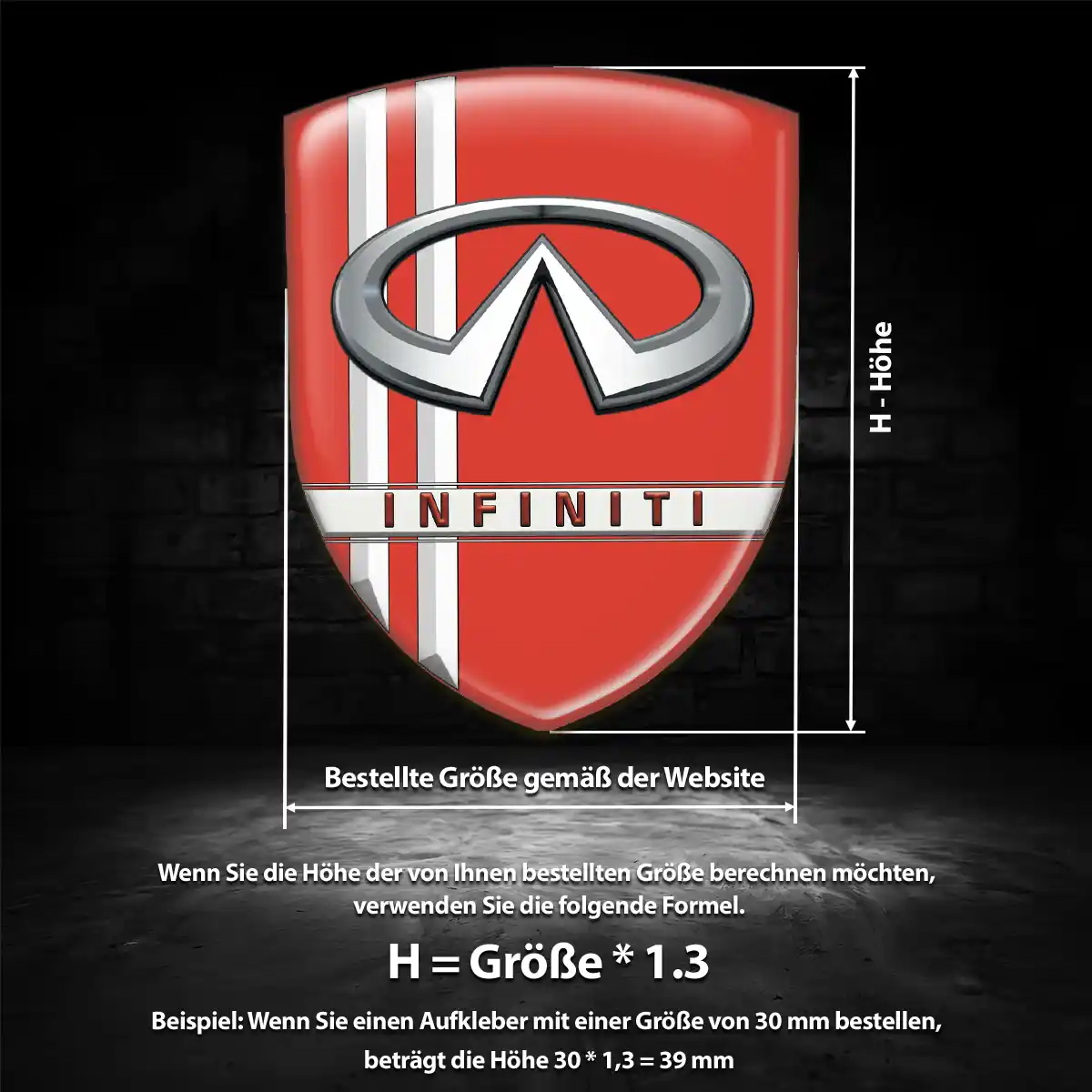 Infiniti Emblem Aufkleber Auto Interieurdesign