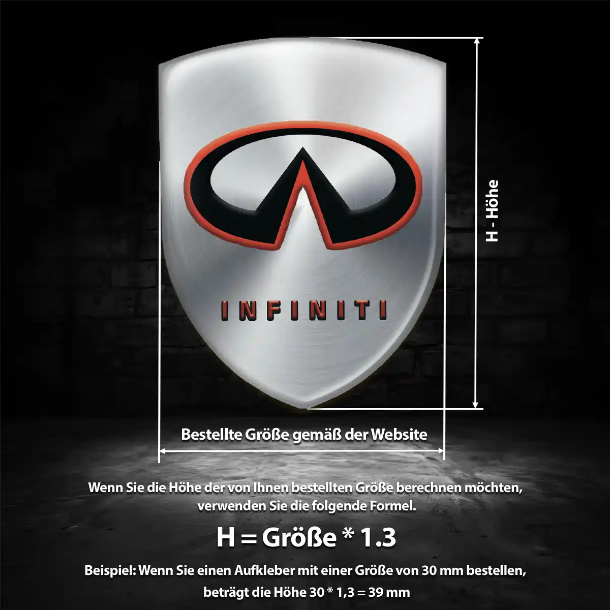 Infiniti Emblem Aufkleber Auto Limitierte Auflage