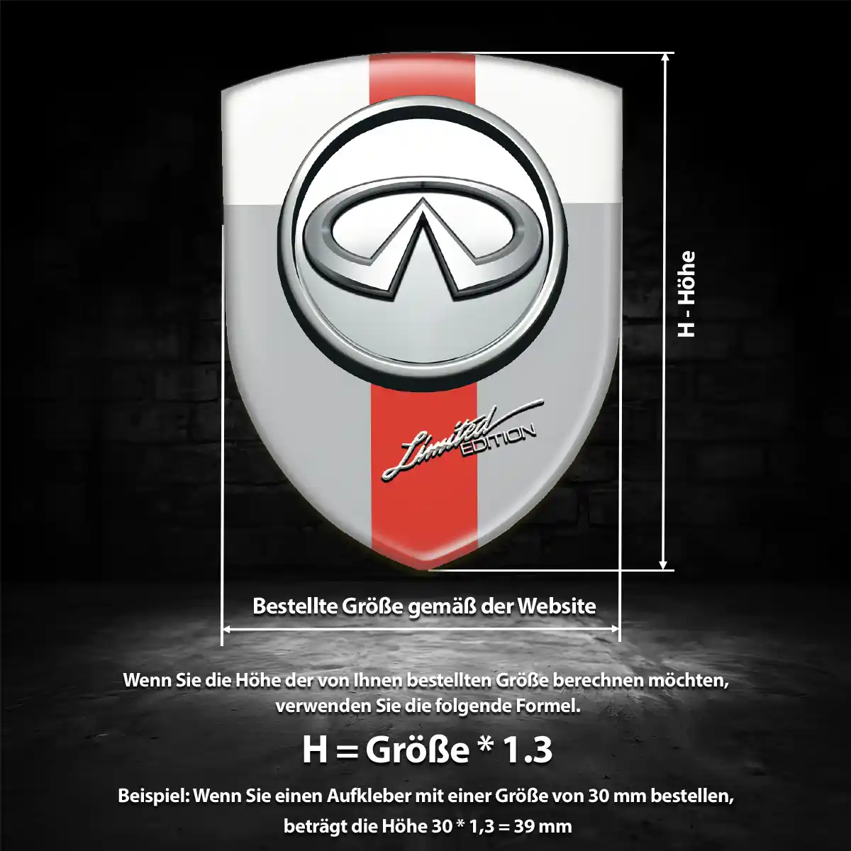 Infiniti Emblem Aufkleber Auto Premium-Edition