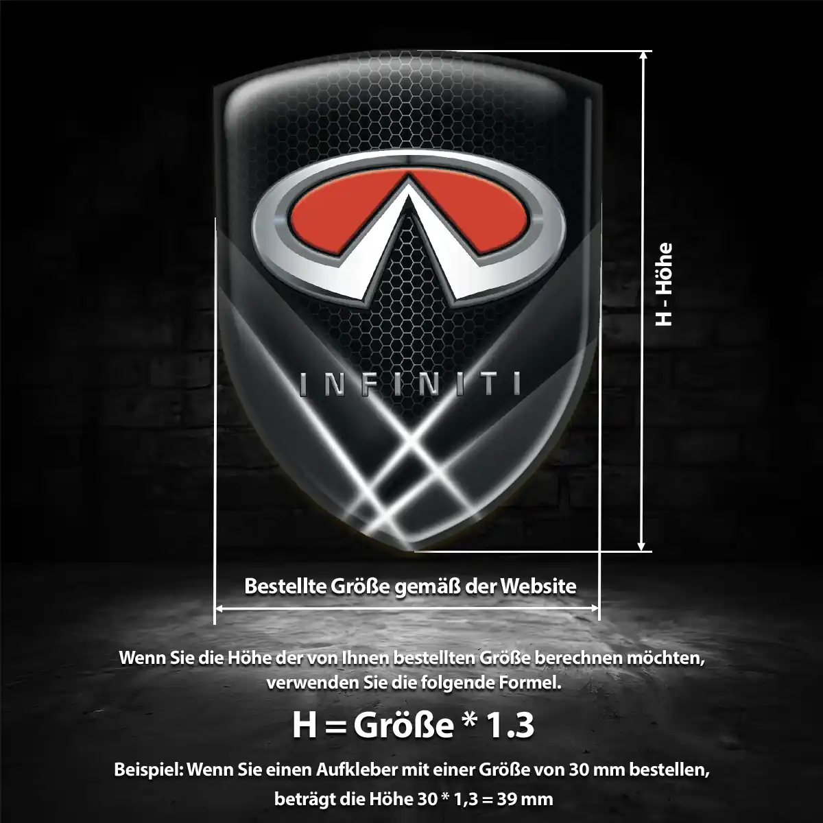 Infiniti Emblem Aufkleber Auto Tuningfahrzeug