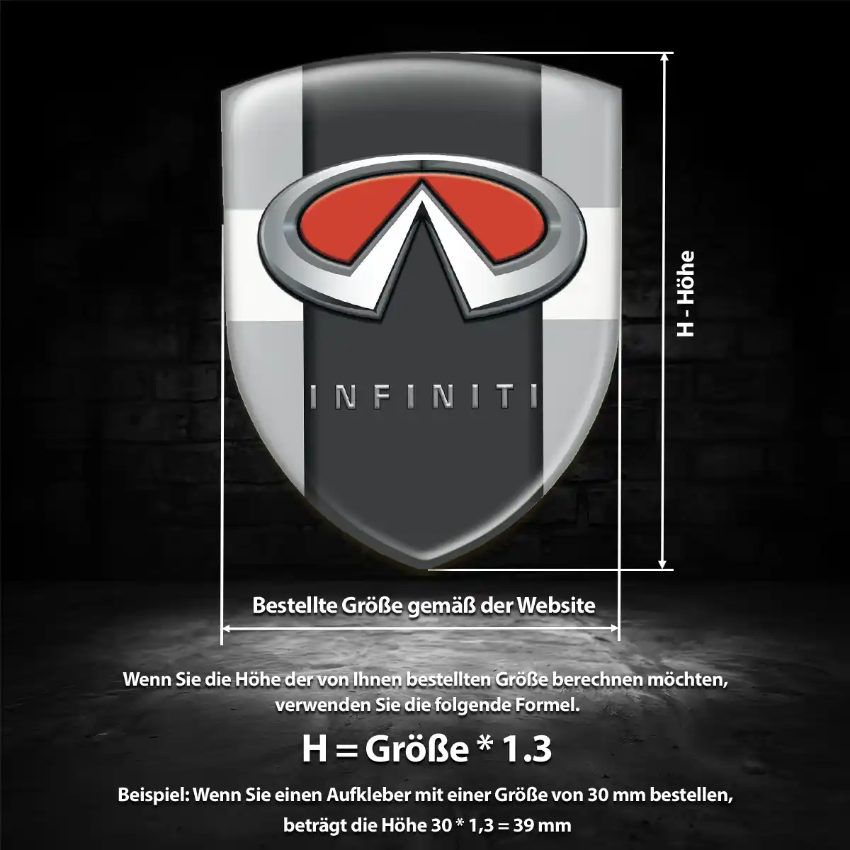 Infiniti Emblem Aufkleber Überzeugende Qualität