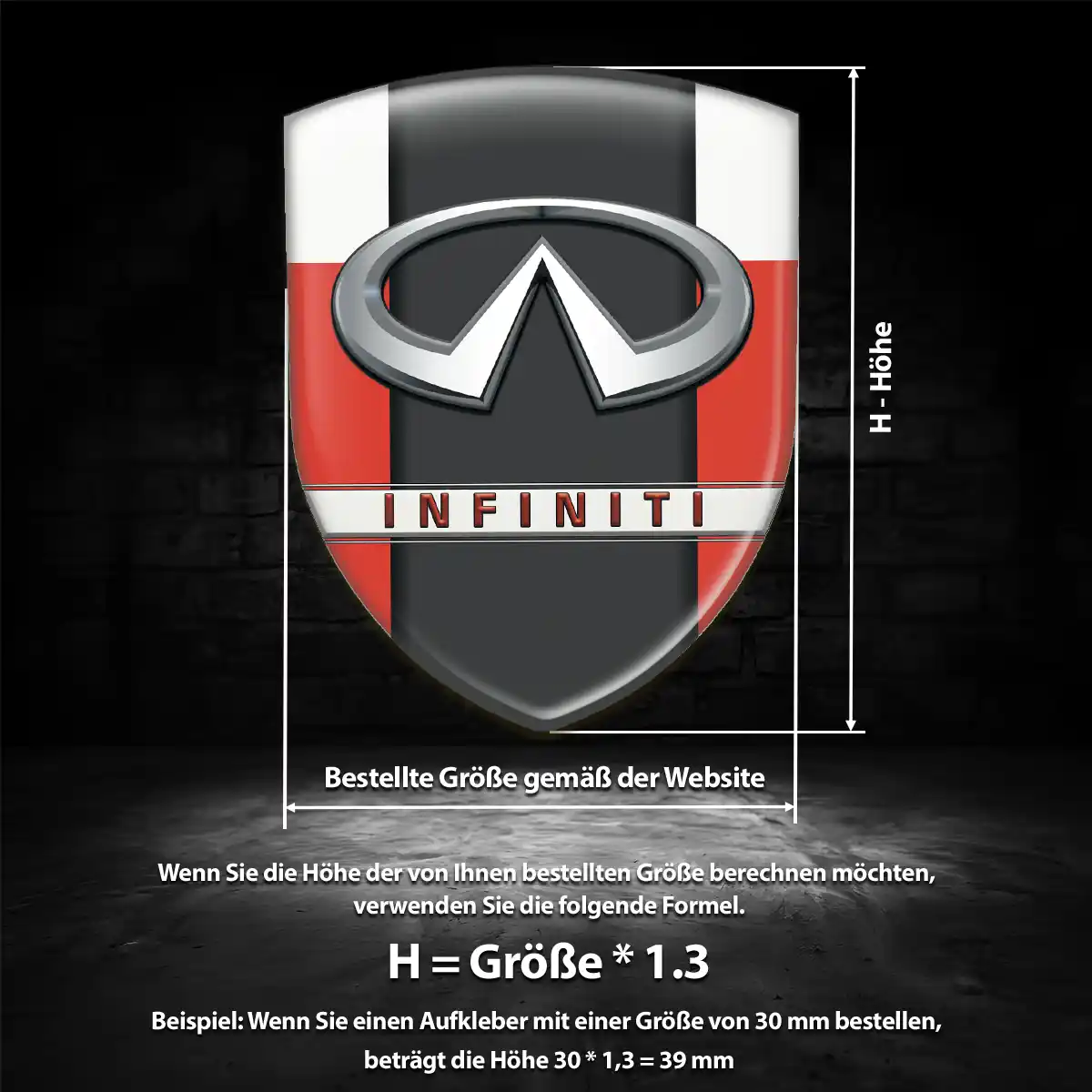 Infiniti Emblem Aufkleber Elegantes Design