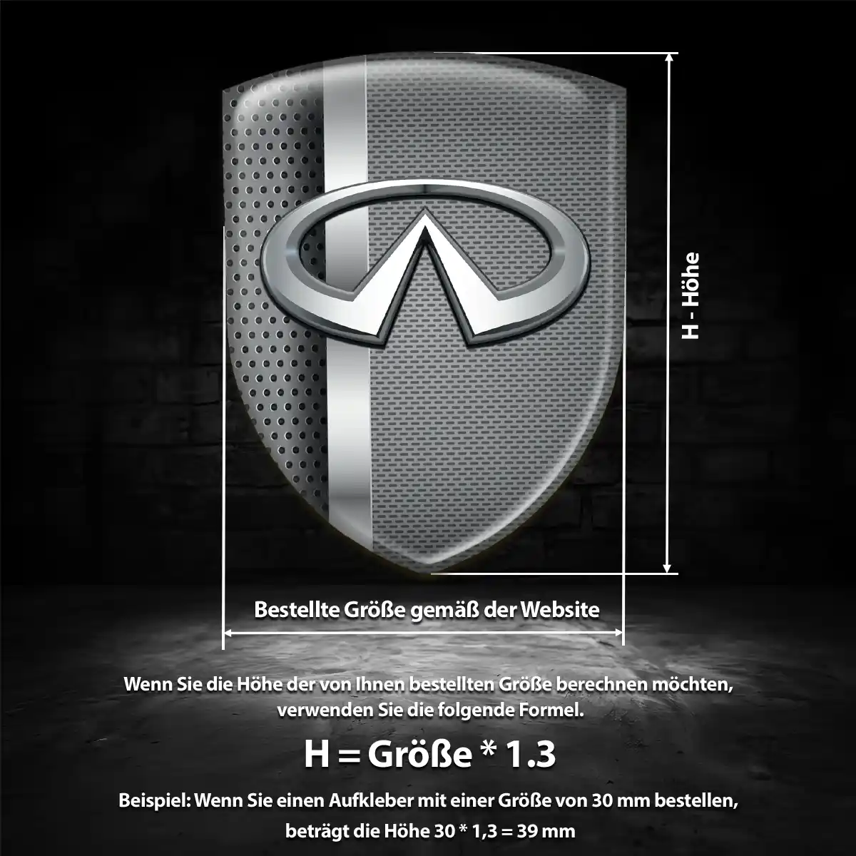 Infiniti Emblem Aufkleber Erstklassige Qualität