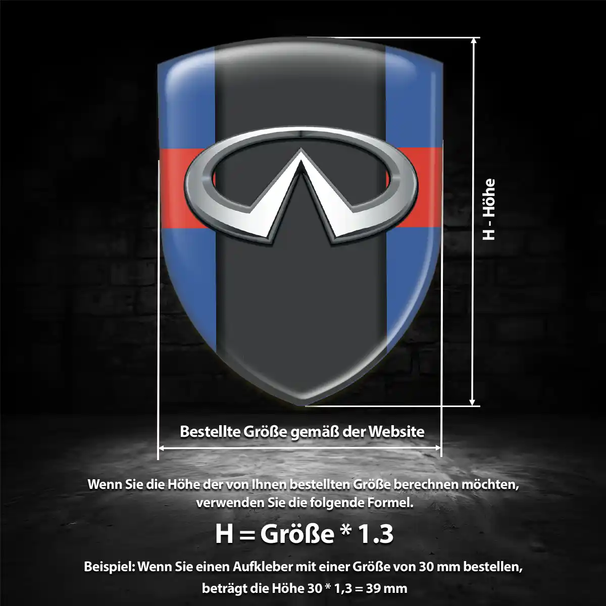 Infiniti Emblem Aufkleber Exterieurdesign