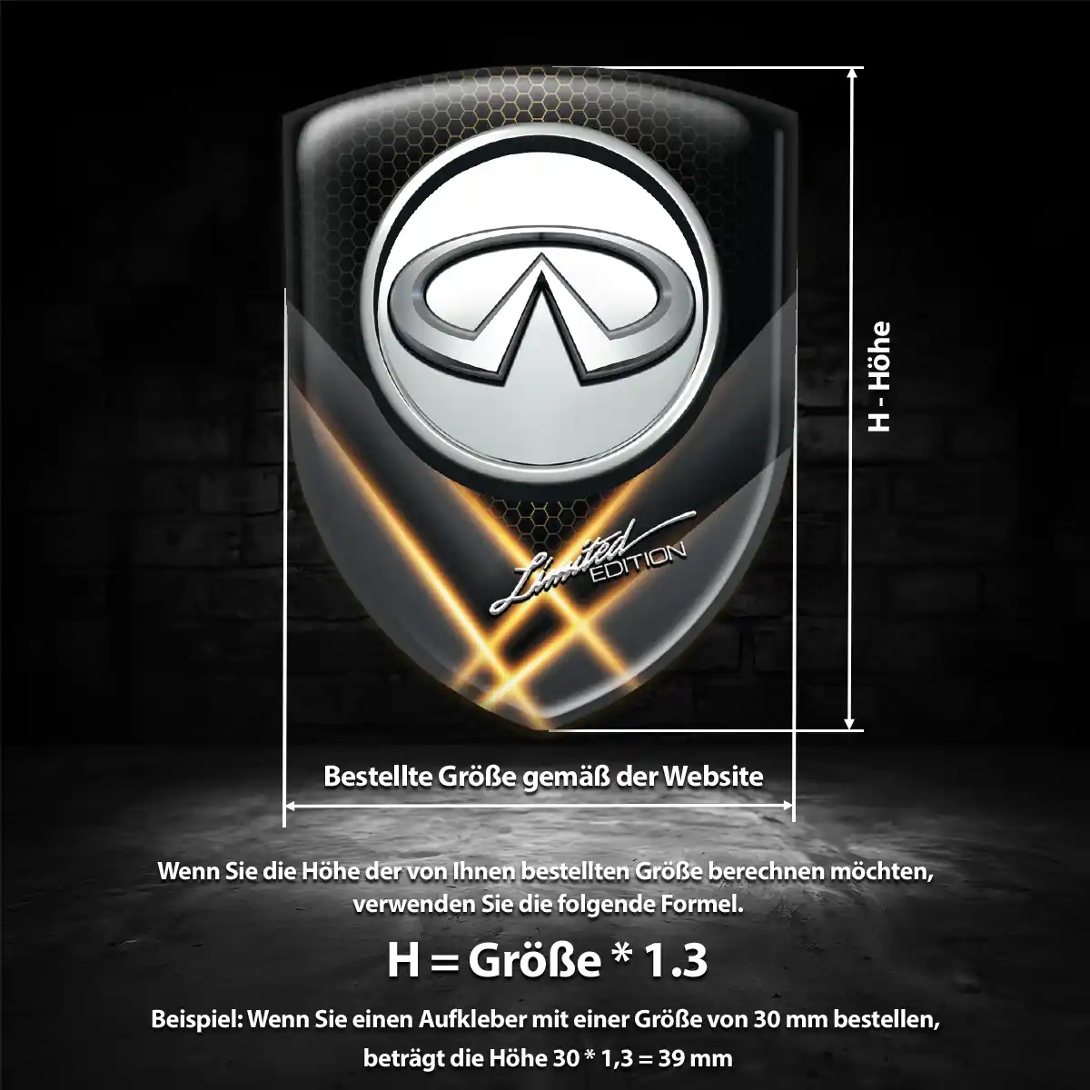 Infiniti Emblem Aufkleber Hohe Qualität