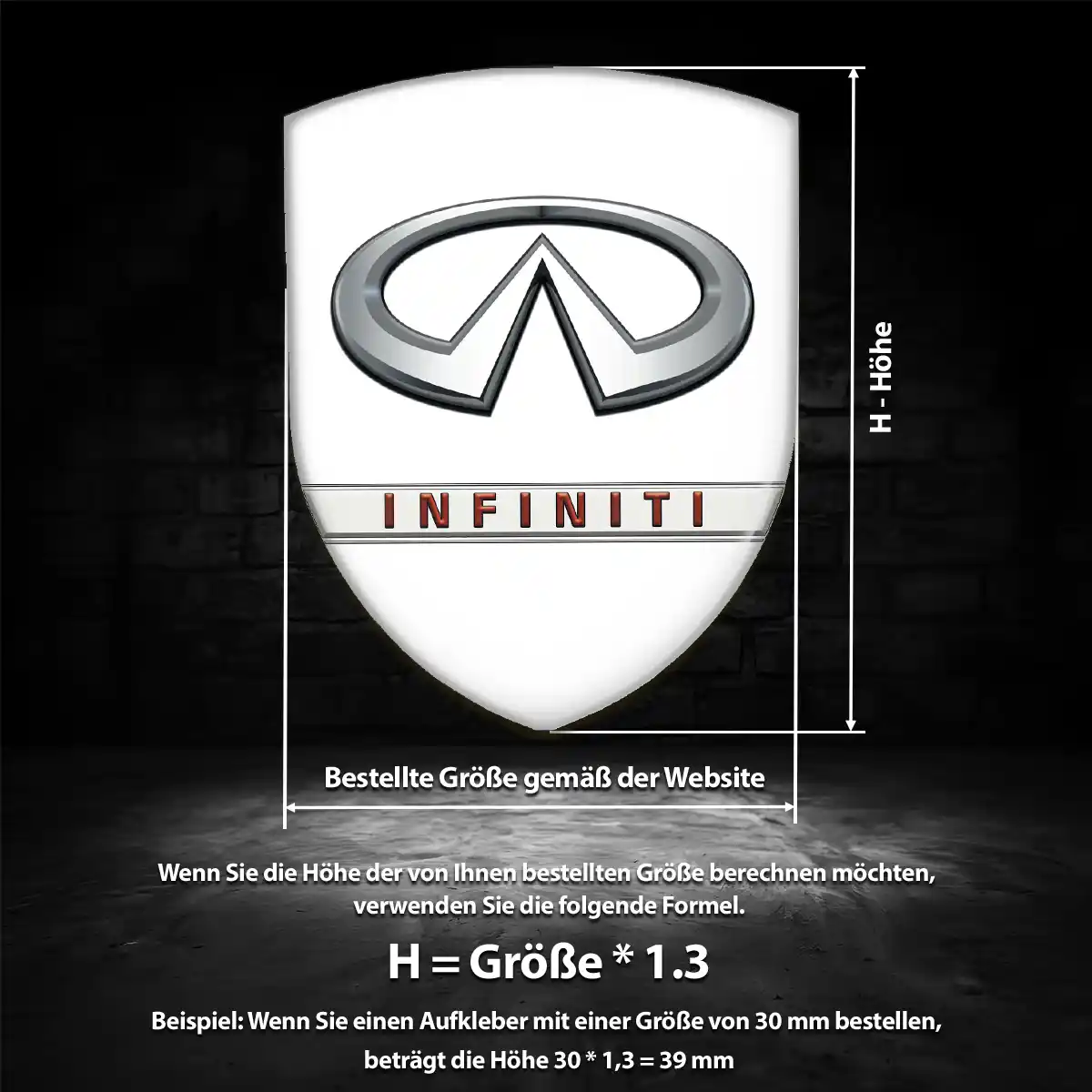 Infiniti Emblem Aufkleber Luxus-Edition