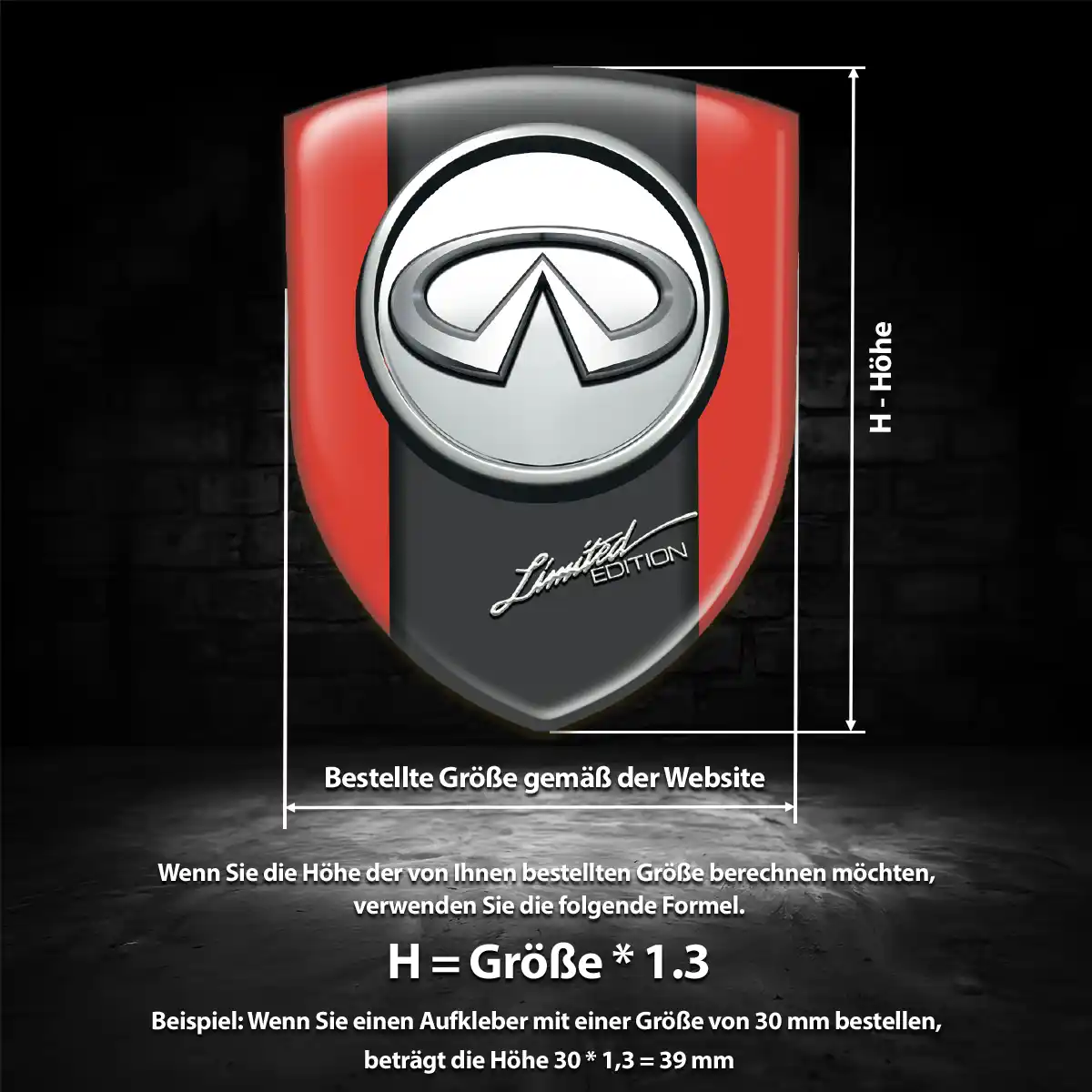 Infiniti Emblem Aufkleber Markenedition