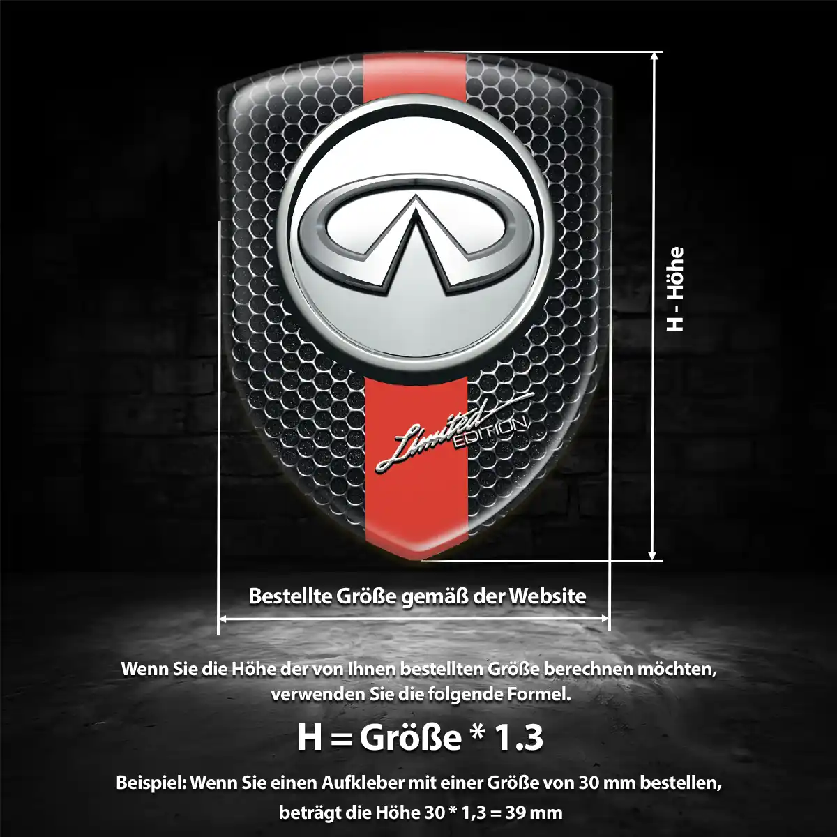 Infiniti Emblem Aufkleber Modernes Design