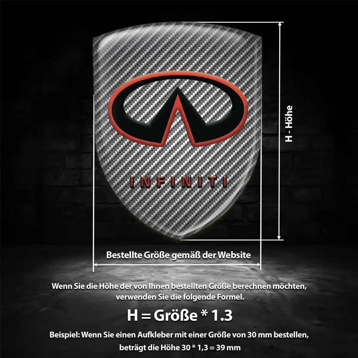 Infiniti Emblem Aufkleber Premium-Edition