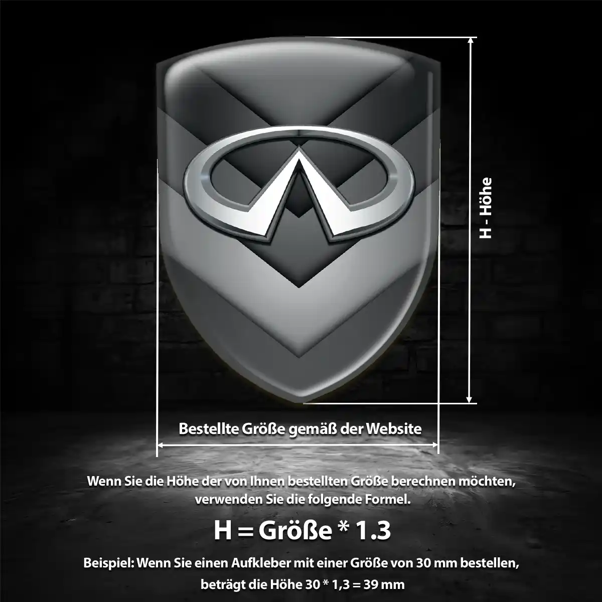 Infiniti Emblem Aufkleber Spitzenqualität