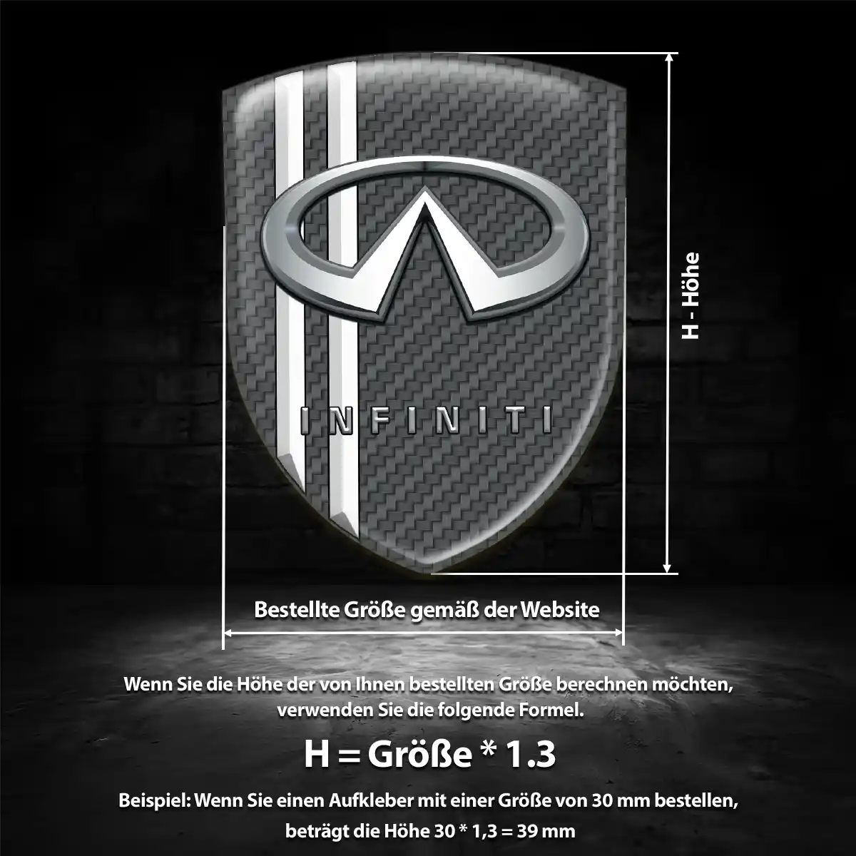 Infiniti Emblem Aufkleber Stilvolles Design