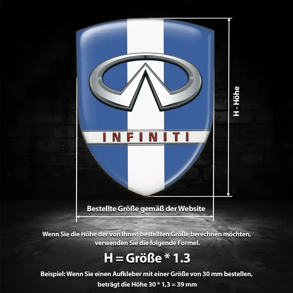 Infiniti Emblem Aufkleber Tuningfahrzeug