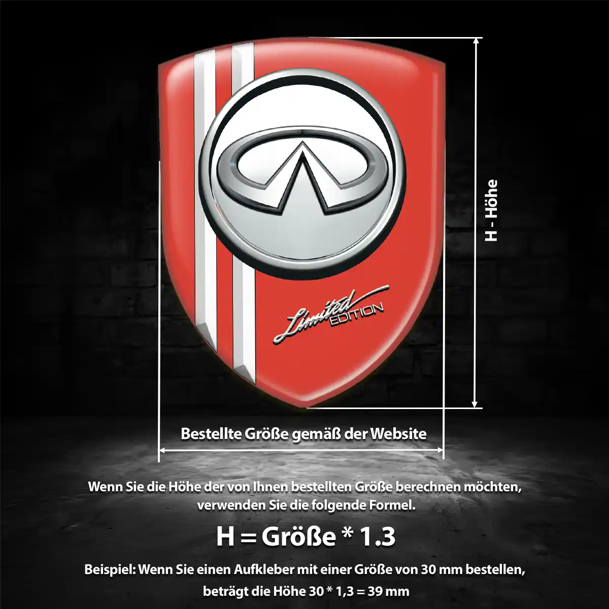 Infiniti Emblem Aufkleber Wappen Auto Überzeugende Qualität