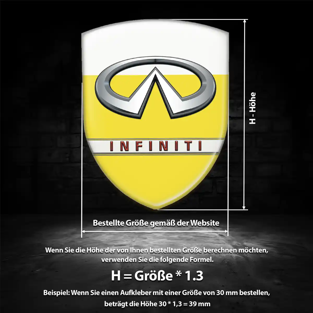 Infiniti Emblem Aufkleber Wappen Auto Edles Design