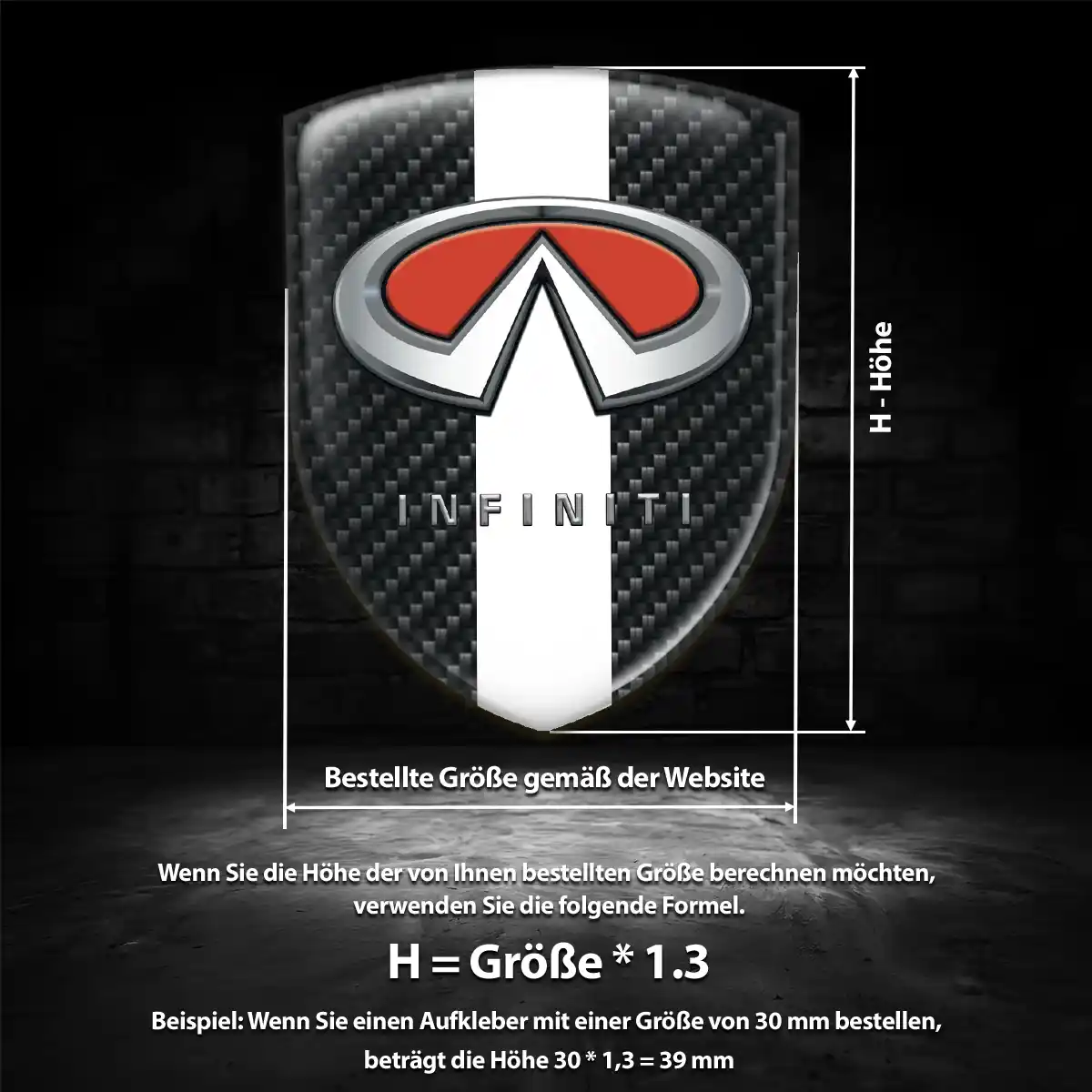 Infiniti Emblem Aufkleber Wappen Auto Höchste Qualität