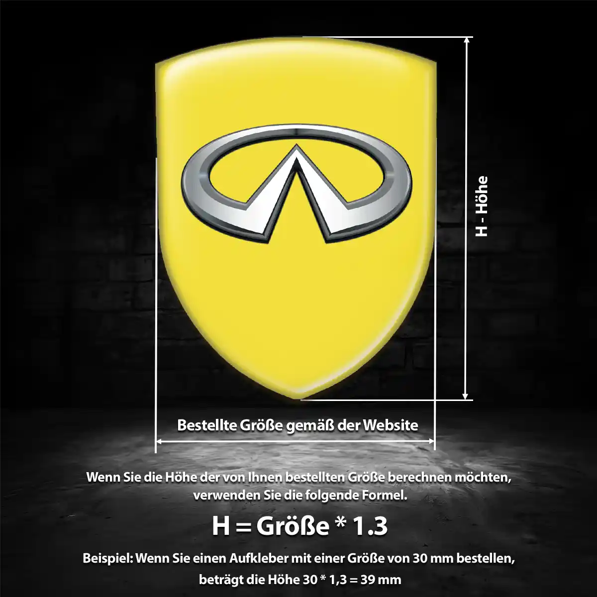 Infiniti Emblem Aufkleber Wappen Auto Hohe Qualität