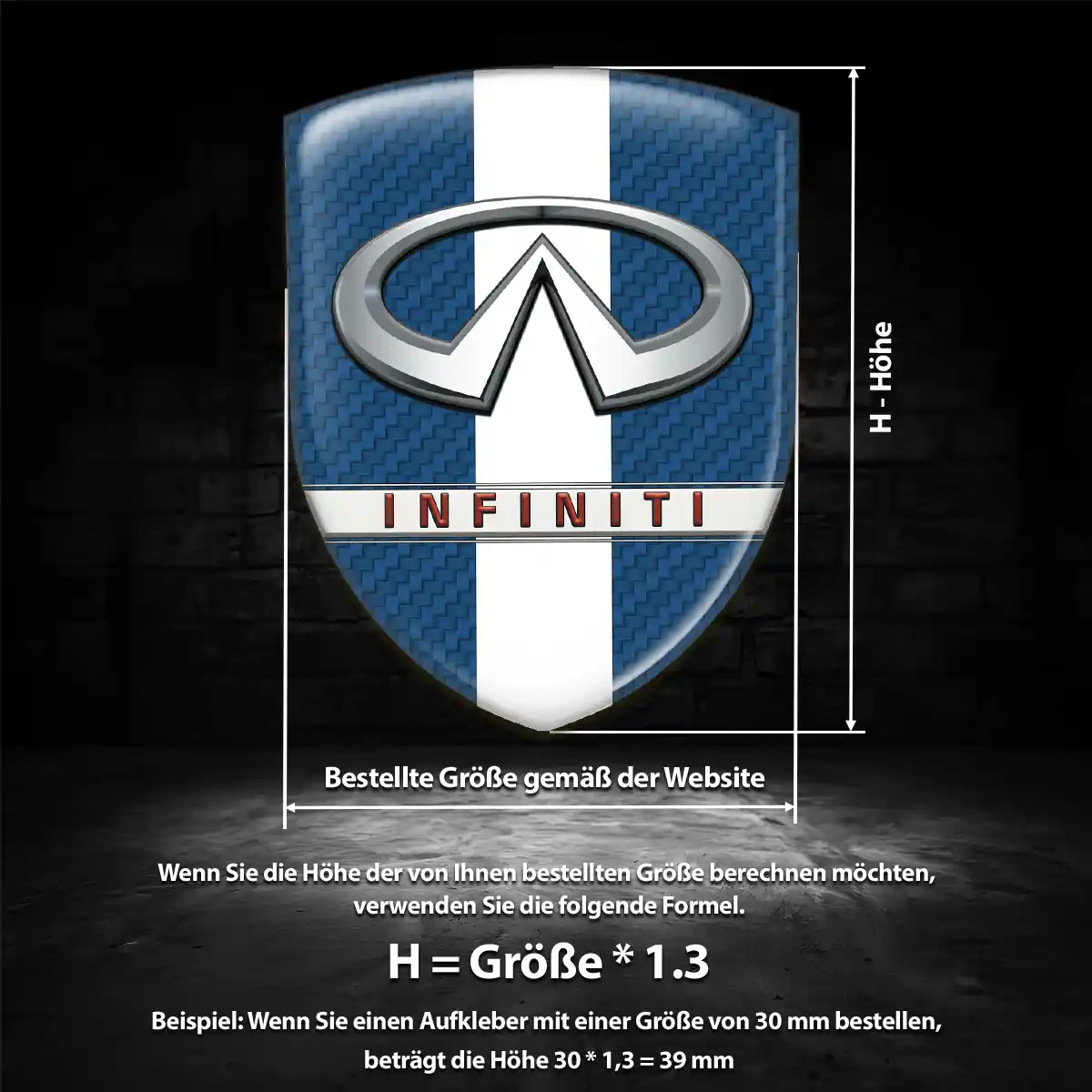 Infiniti Emblem Aufkleber Wappen Auto Interieurdesign