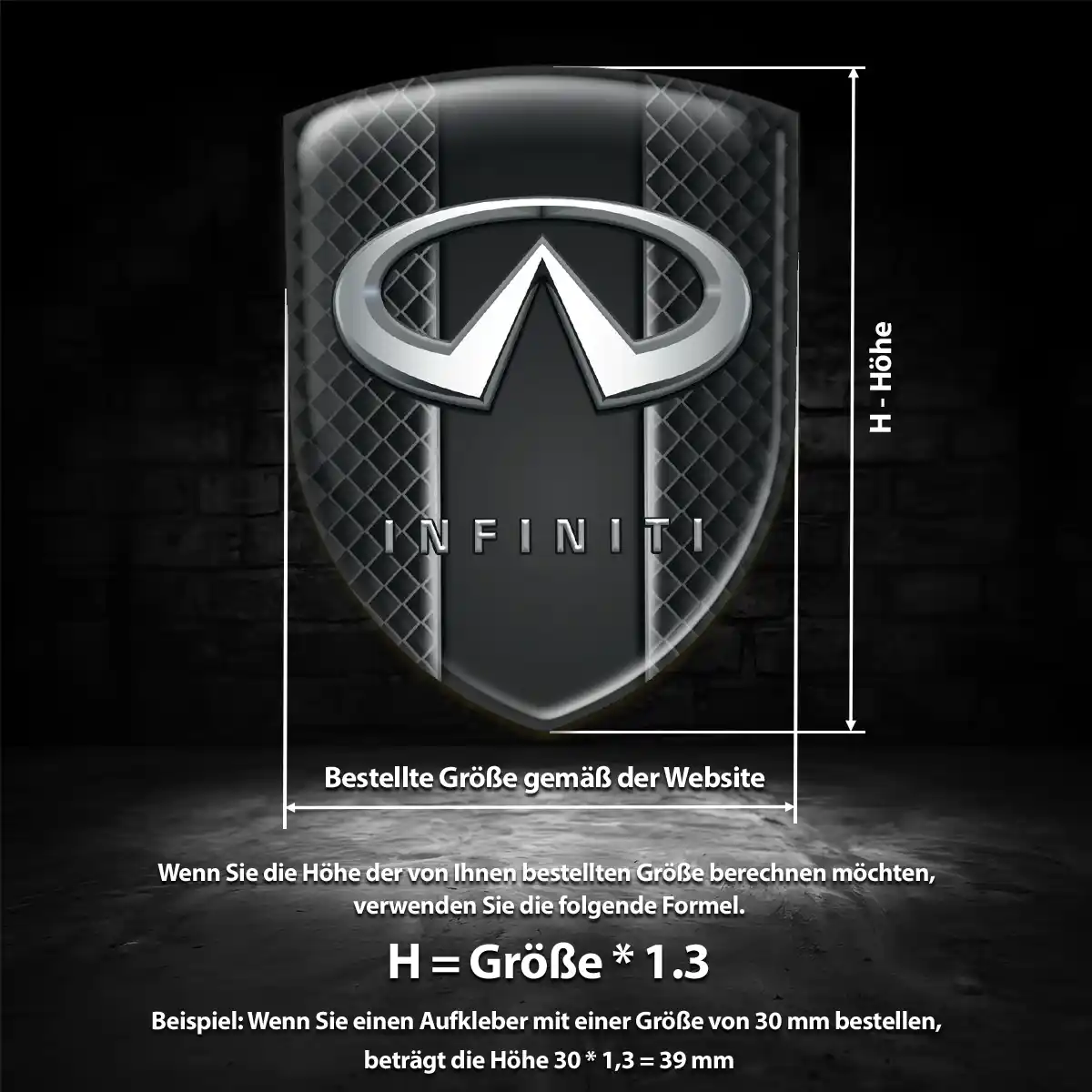 Infiniti Emblem Aufkleber Wappen Auto Limitierte Auflage