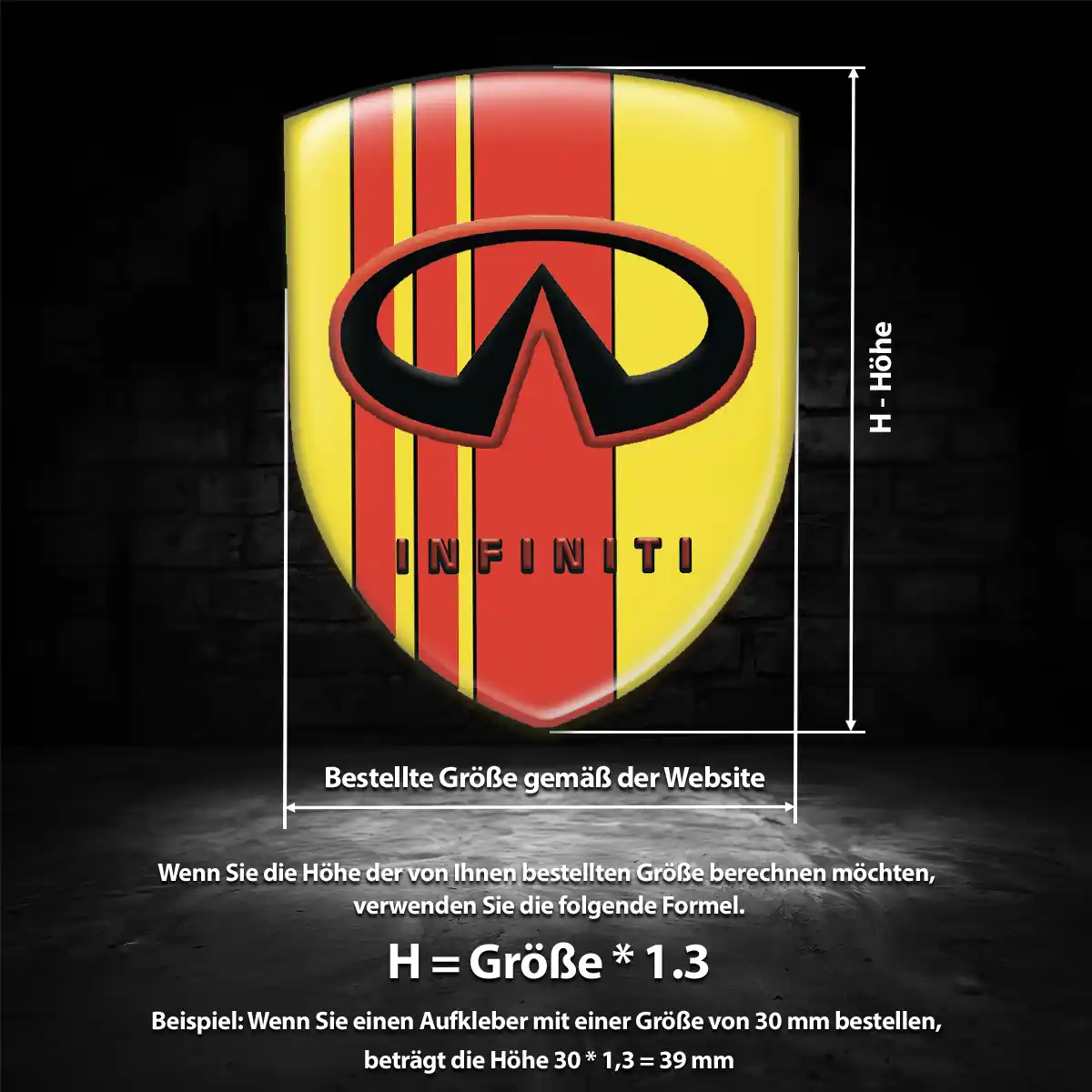 Infiniti Emblem Aufkleber Wappen Auto Markenedition