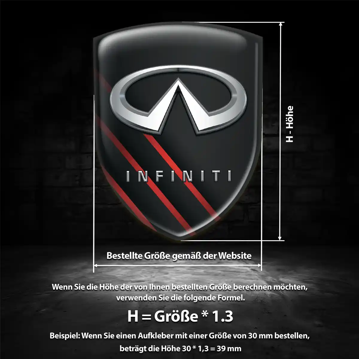 Infiniti Emblem Aufkleber Wappen Auto Modernes Design