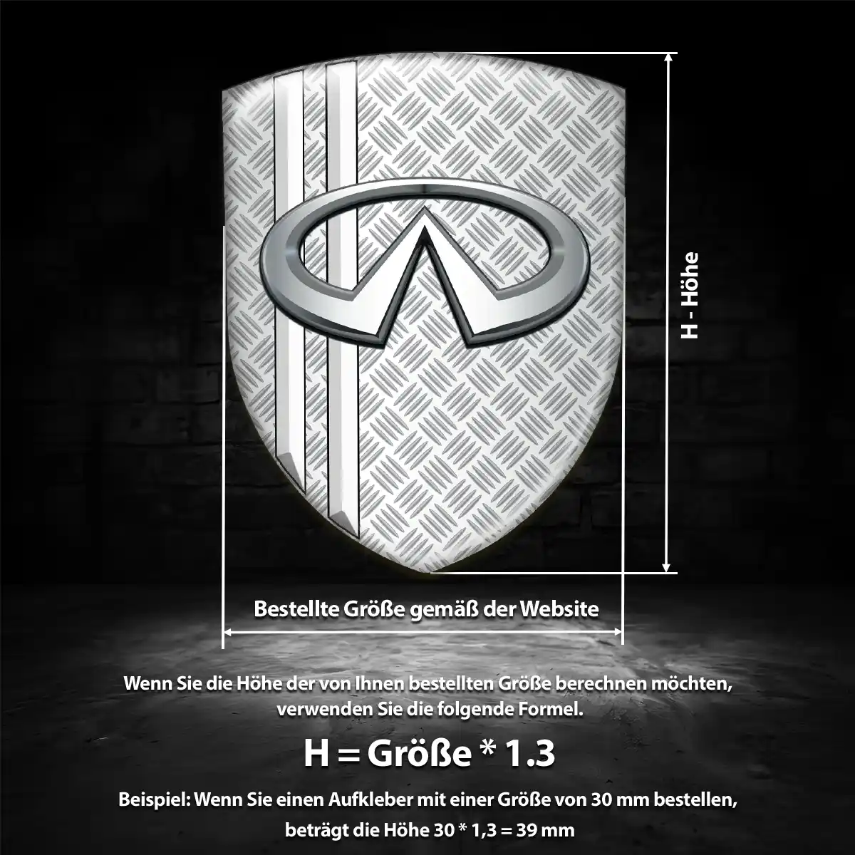 Infiniti Emblem Aufkleber Wappen Auto Premiumqualität