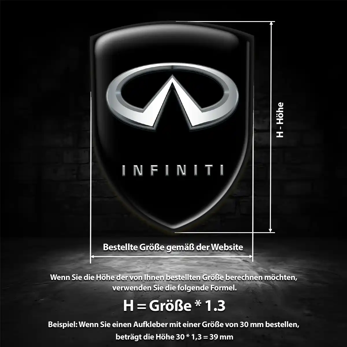 Infiniti Emblem Aufkleber Wappen Auto Stilvolles Design