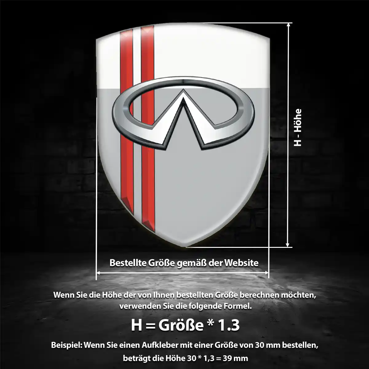 Infiniti Emblem Aufkleber Wappen Auto Tuningfahrzeug