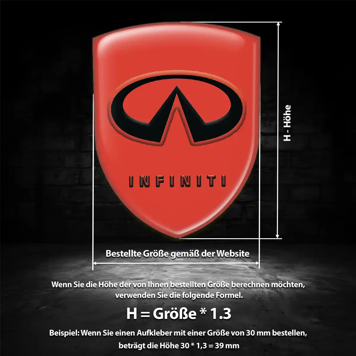 Infiniti Emblem Aufkleber Wappen Elegantes Design