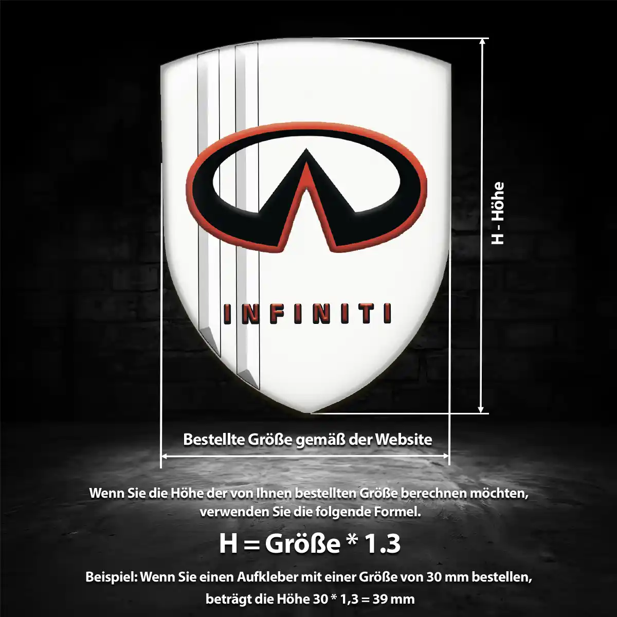 Infiniti Emblem Aufkleber Wappen Markenedition