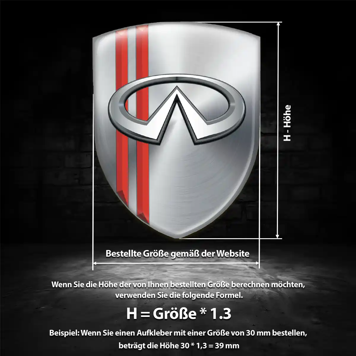 Infiniti Emblem Aufkleber Wappen Modernes Design