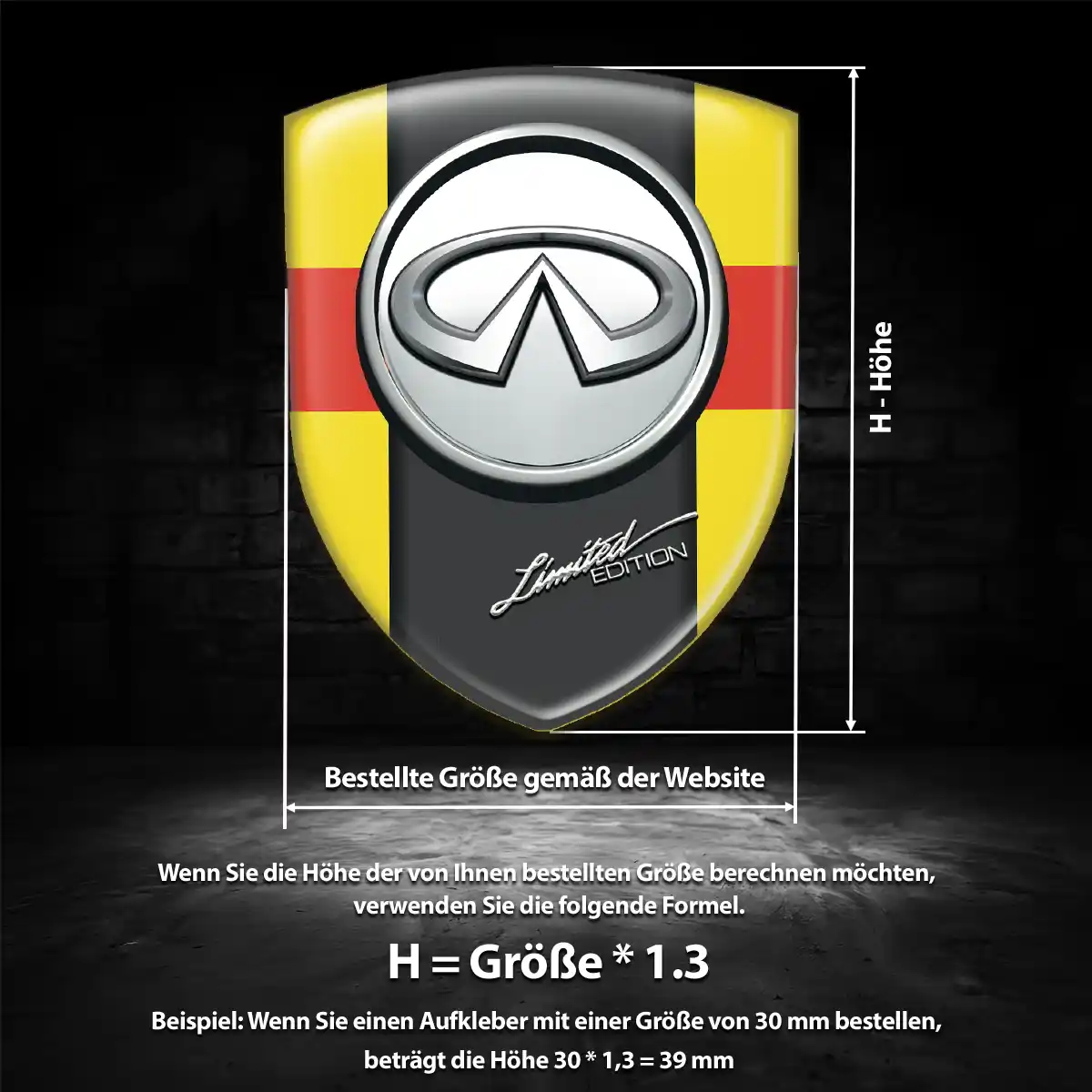 Infiniti Emblem Auto Hochwertiges Harz