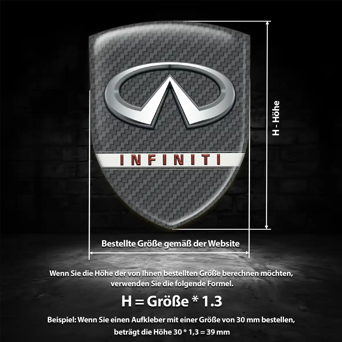 Infiniti Emblem Wappen Aufkleber Anspruchsvolles Design