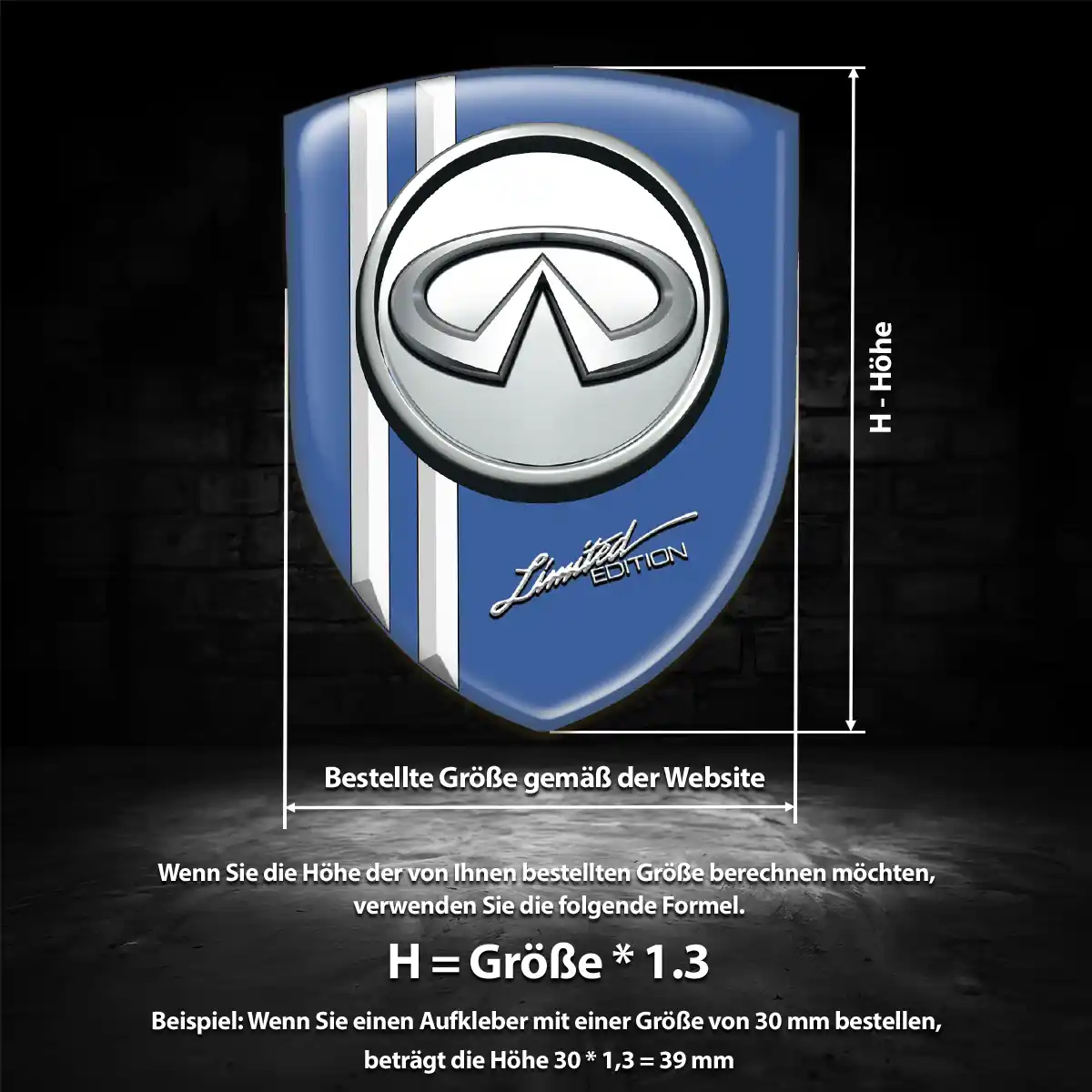 Infiniti Emblem Wappen Aufkleber Auto Elegantes Design