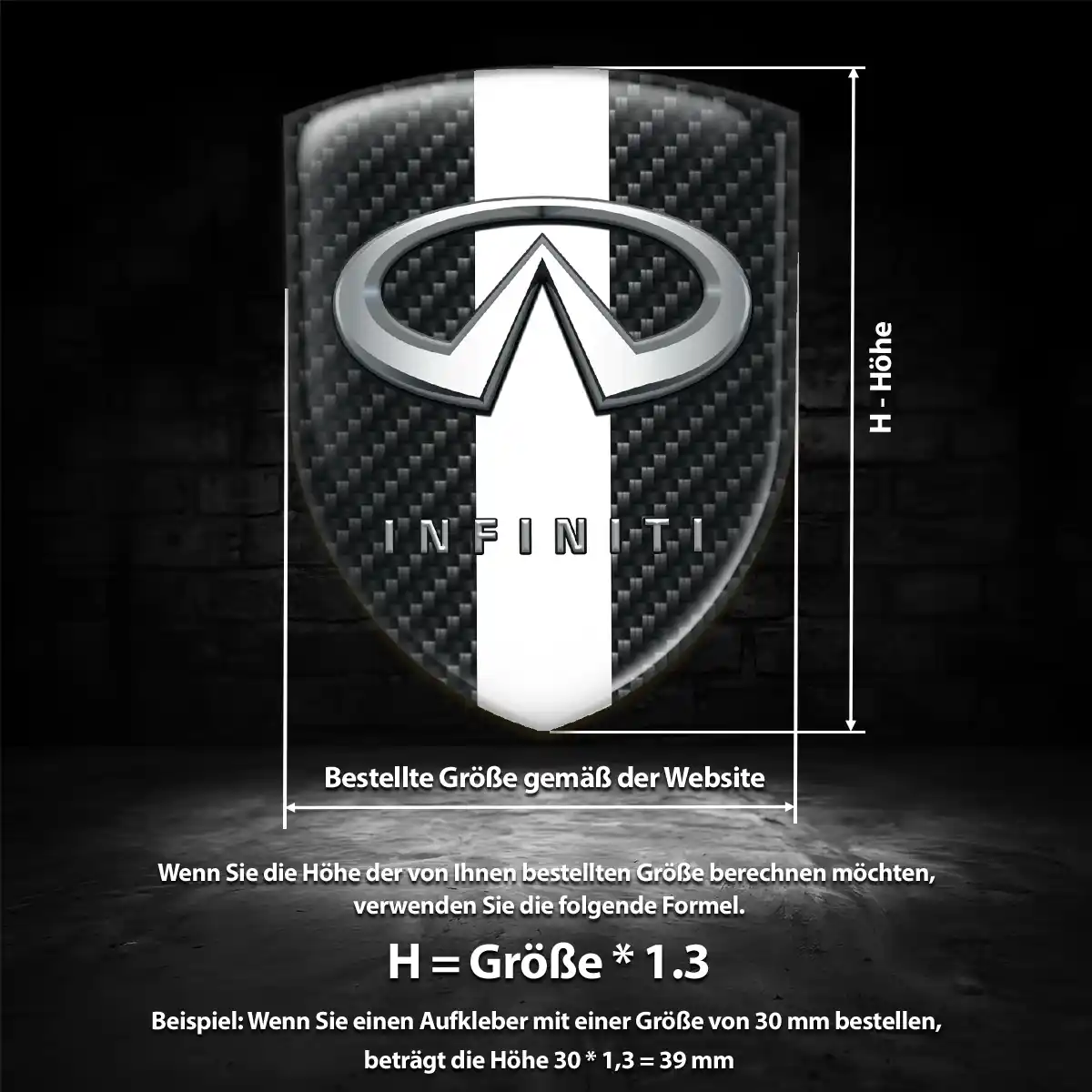 Infiniti Emblem Wappen Aufkleber Auto Höchste Qualität