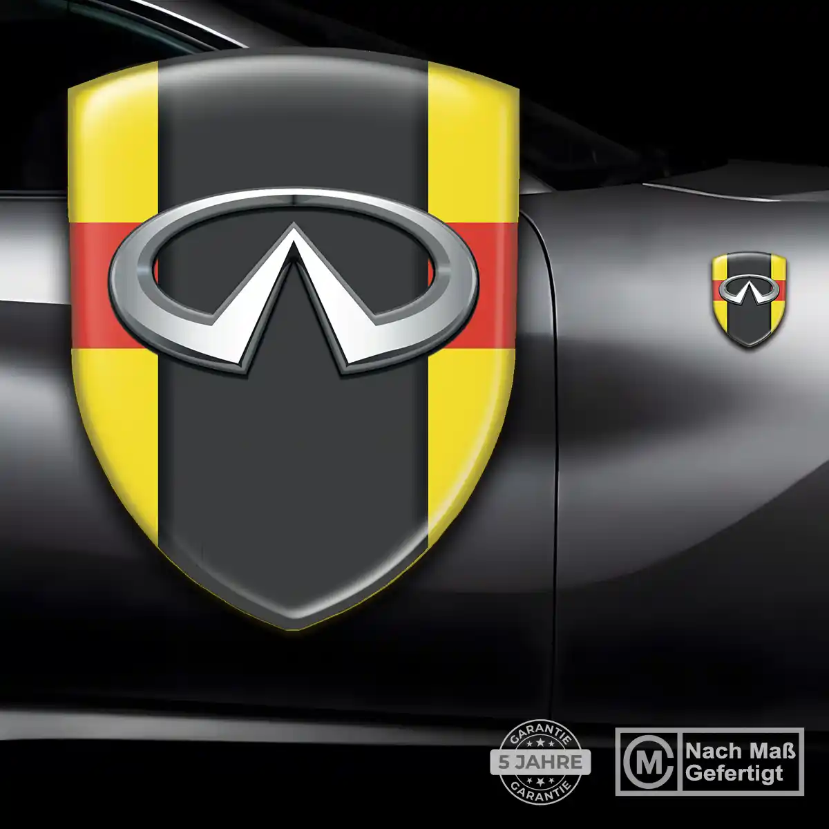 Infiniti Emblem Wappen Aufkleber Auto Hochwertiges Harz