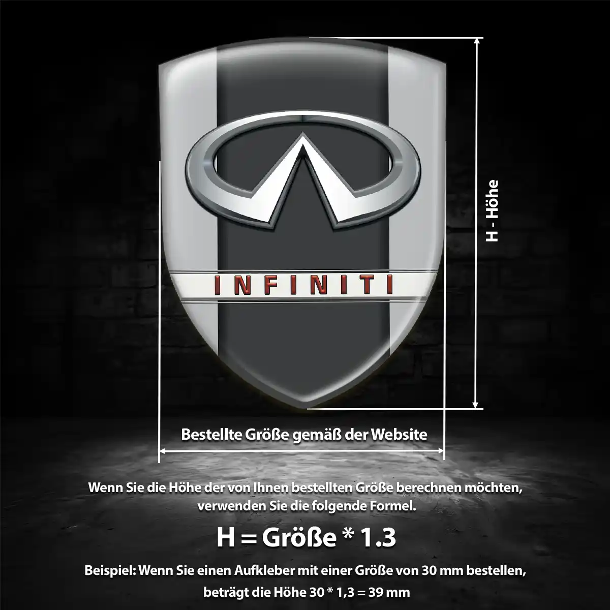 Infiniti Emblem Wappen Aufkleber Auto Hohe Qualität