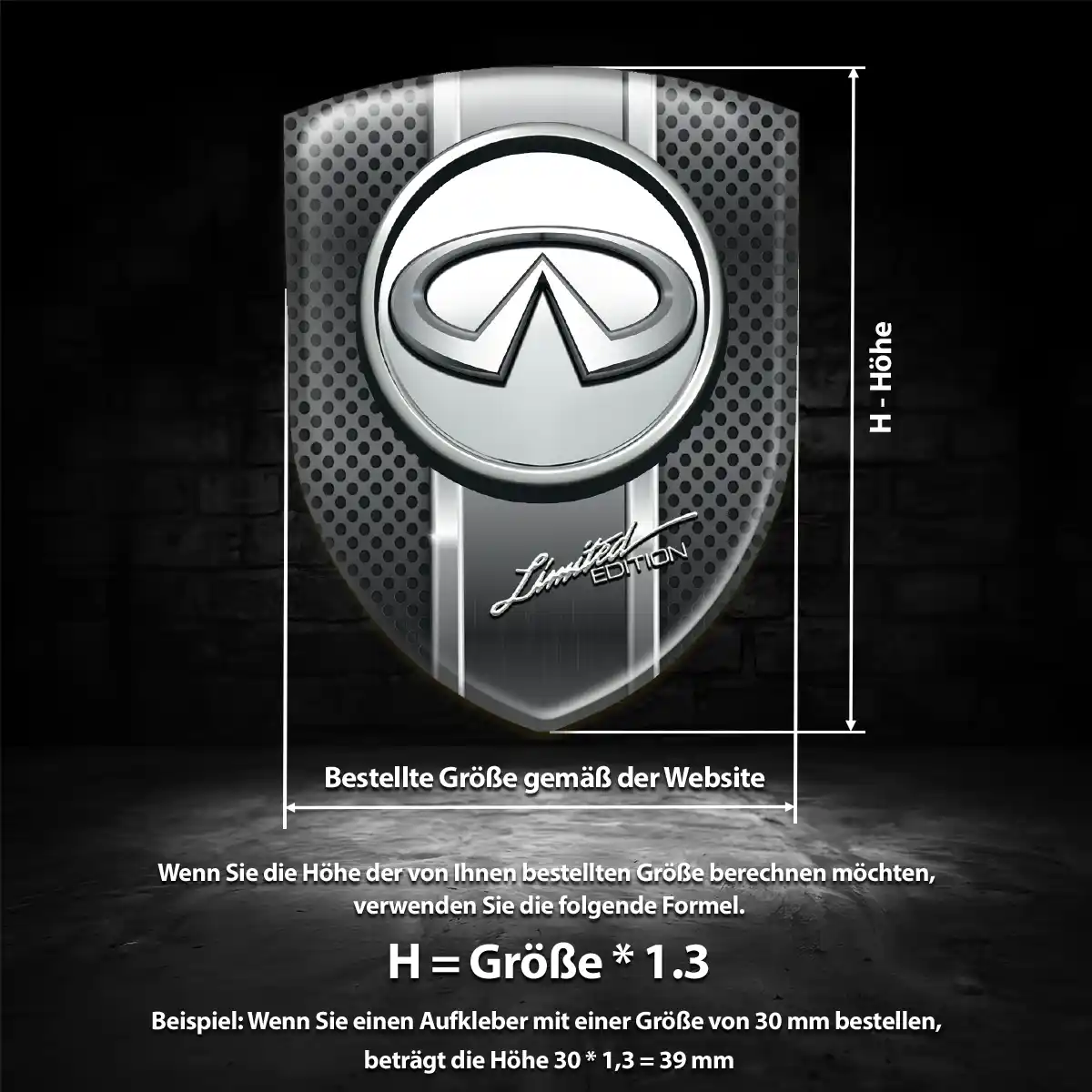 Infiniti Emblem Wappen Aufkleber Auto Luxus-Edition