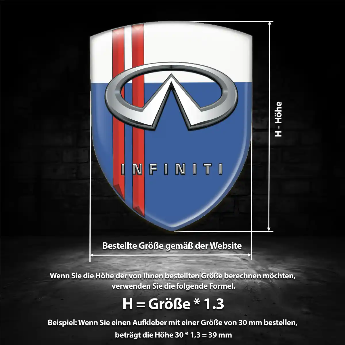 Infiniti Emblem Wappen Aufkleber Auto Premium-Edition