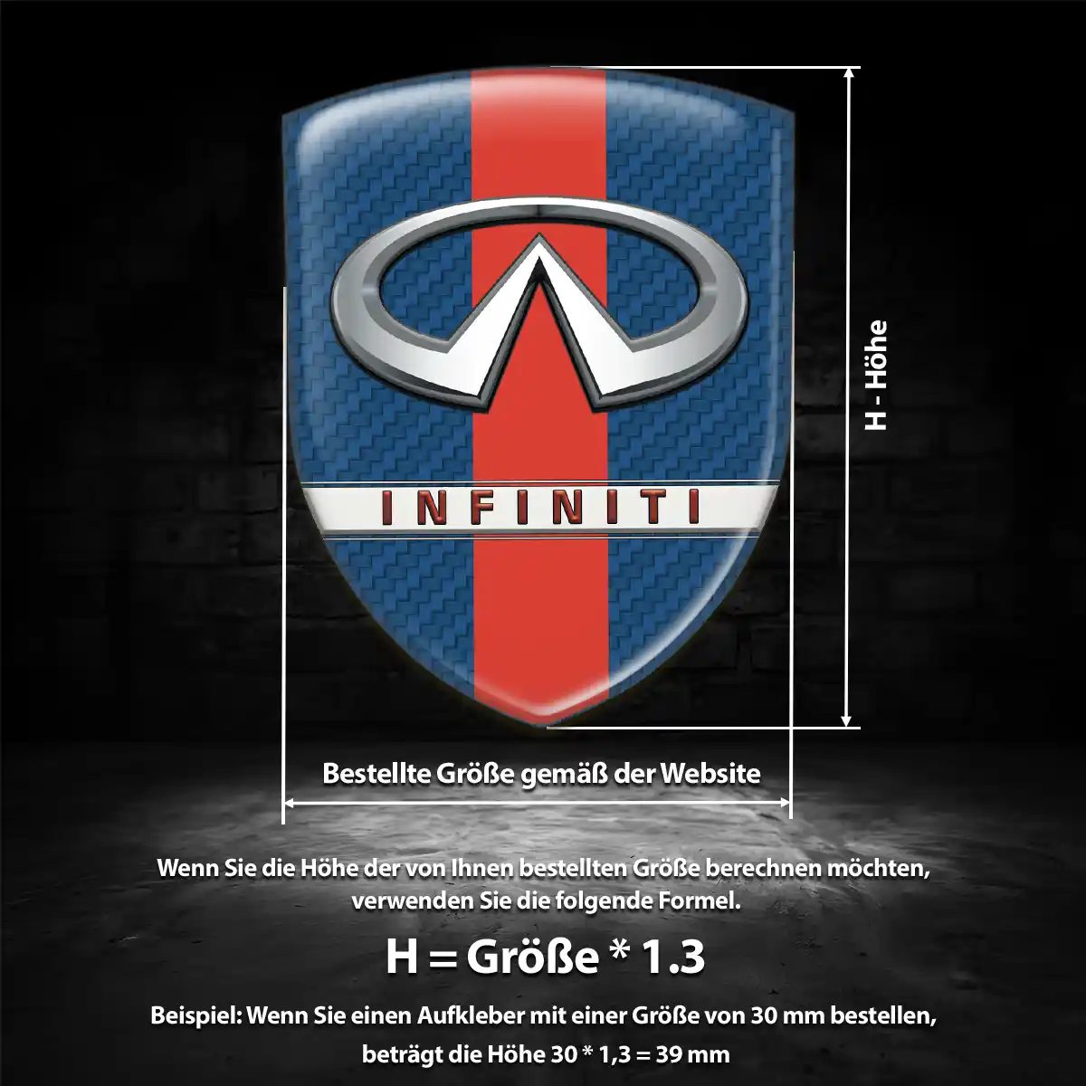 Infiniti Emblem Wappen Aufkleber Auto Premiumqualität