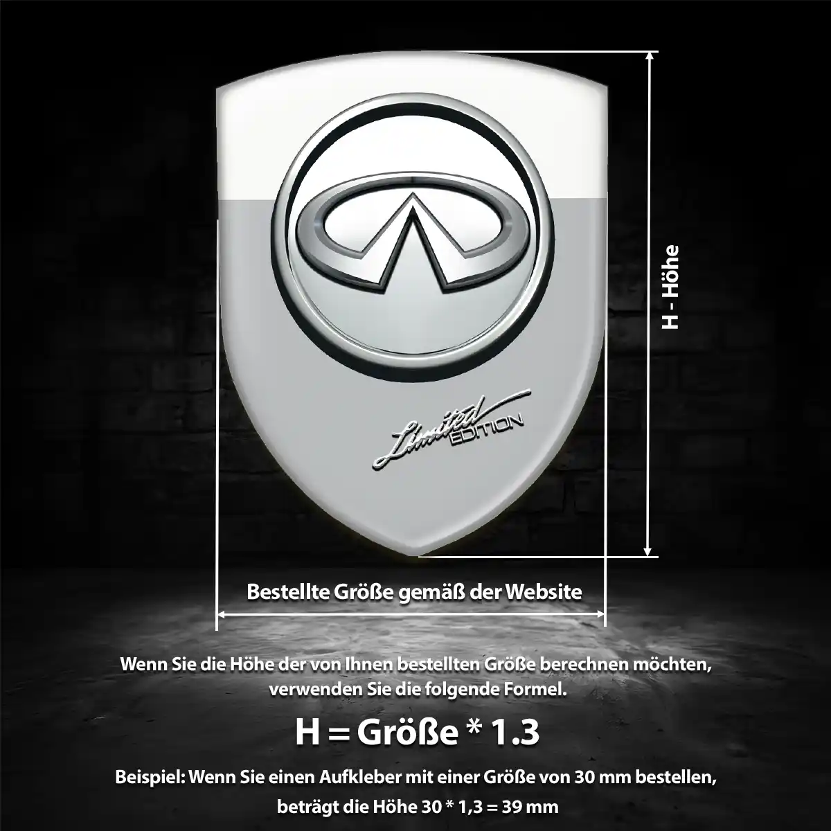 Infiniti Emblem Wappen Aufkleber Auto Spitzenqualität
