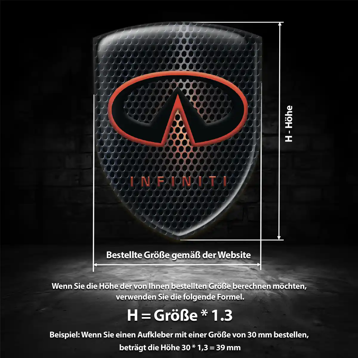 Infiniti Emblem Wappen Aufkleber Auto Stilvolles Design