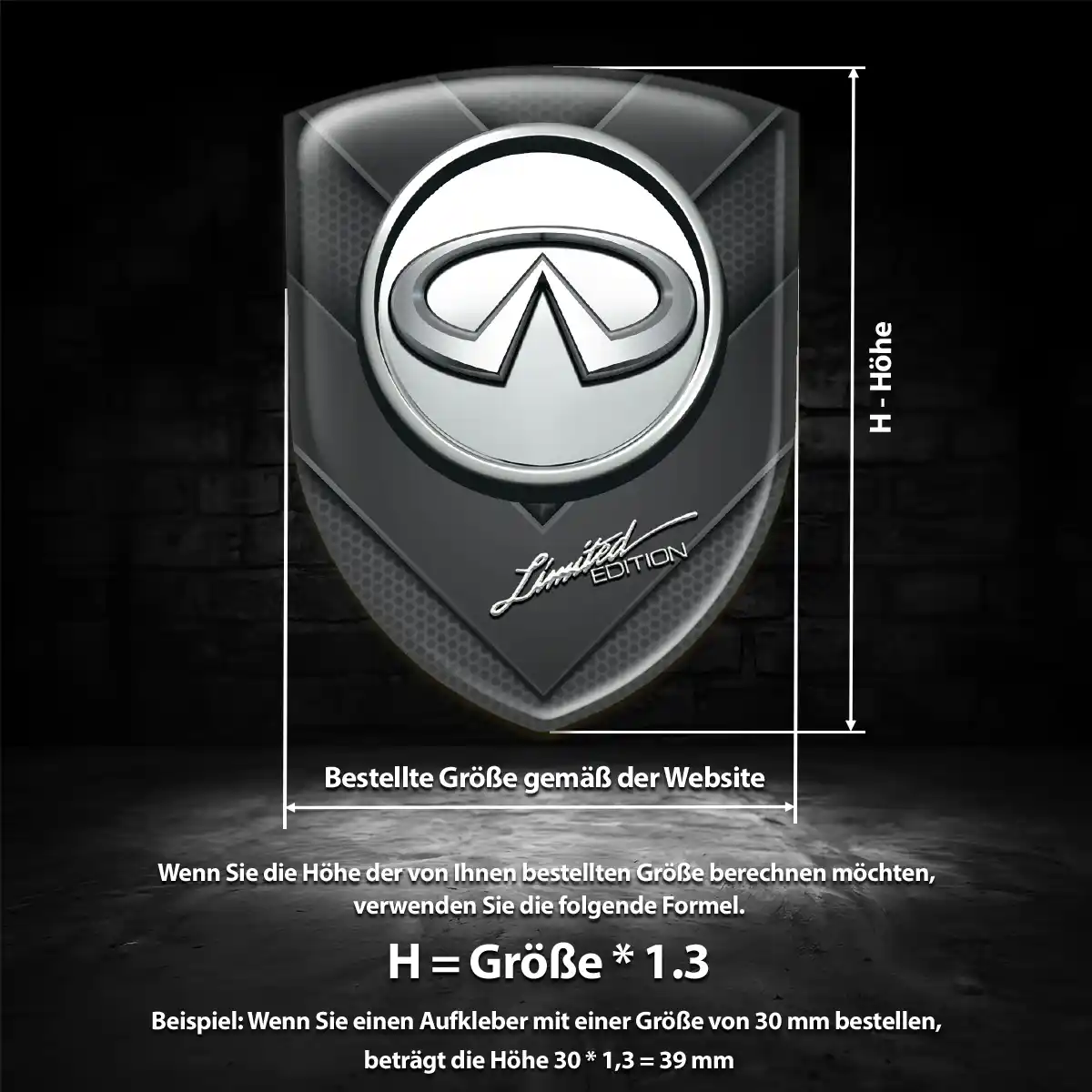 Infiniti Emblem Wappen Aufkleber Auto Tuningfahrzeug