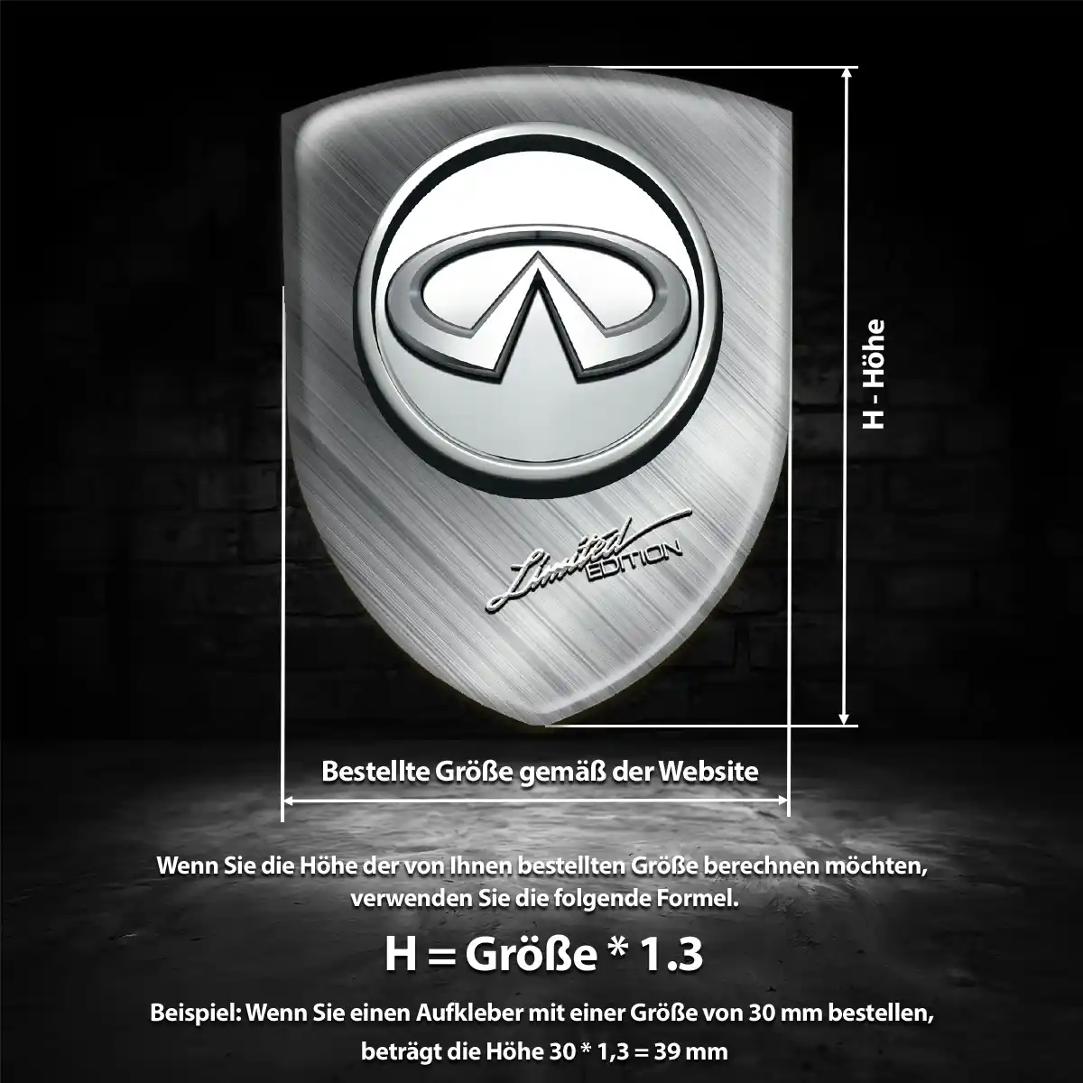 Infiniti Emblem Wappen Aufkleber Edles Design