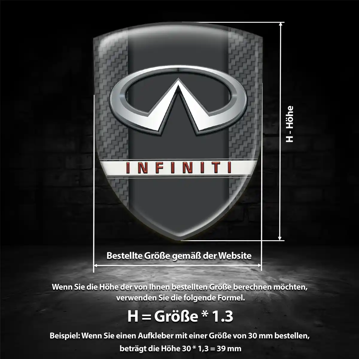 Infiniti Emblem Wappen Aufkleber Exterieurdesign
